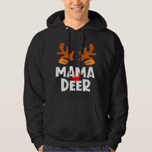 Mama Deer Matching Family Tribe Weihnachtsmann Hoodie