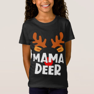 Mama Deer Matching Family Tribe Weihnachtsmann T-Shirt