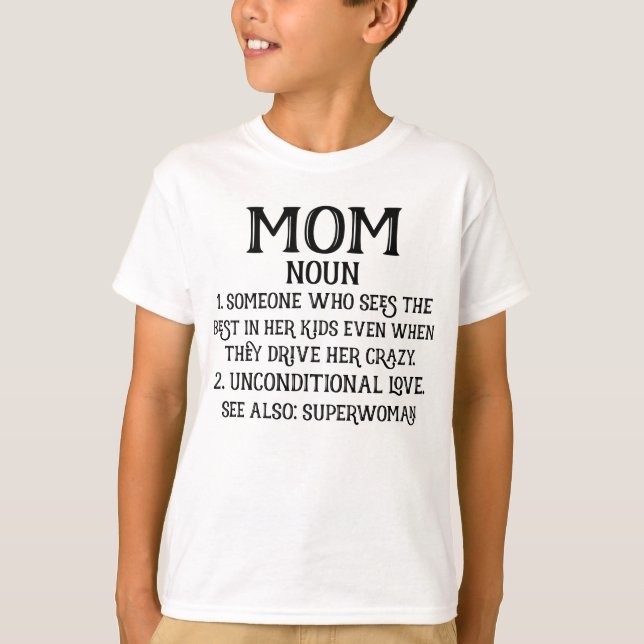 Mama Definition Funny Anti-Valentine T-Shirt (Vorderseite)