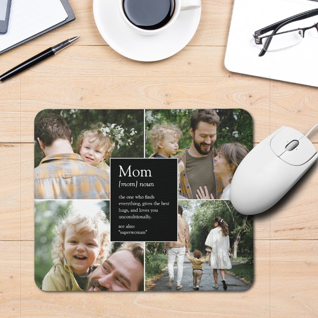 Mama Definition Funny & Heartfelt Familie Foto Mousepad (Von Creator hochgeladen)