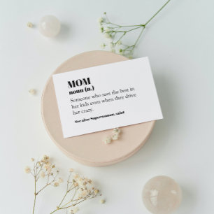 Mama Definition Word Noun Geschenkkarte Muttertags Karte