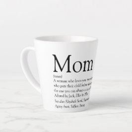 Mama Definition Zitat Schwarz/Weiß Milchtasse