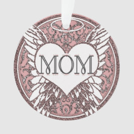 Mama-Denkmal mit Herz-und Engels-Flügeln Ornament
