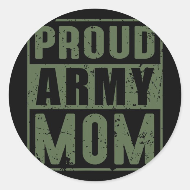 Mama der amerikanischen Militärveteranen D Runder Aufkleber (Vorderseite)