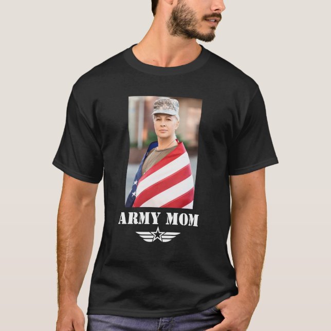 Mama der Armee mit Foto T-Shirt (Vorderseite)