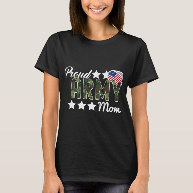 Mama der Armee stolz auf solidere Erinnerungen T-Shirt (Vorderseite)
