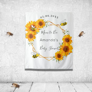 Mama der Babydusche auf Sonnenblumen geschlechtsne Wandteppich