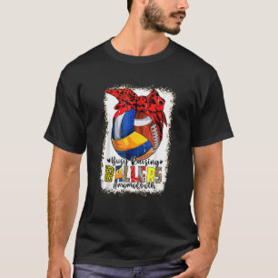 Mama der beiden Volleyball-Fußball beschäftigt Bal T-Shirt
