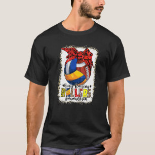 Mama der beiden Volleyball-Fußball beschäftigt Bal T-Shirt
