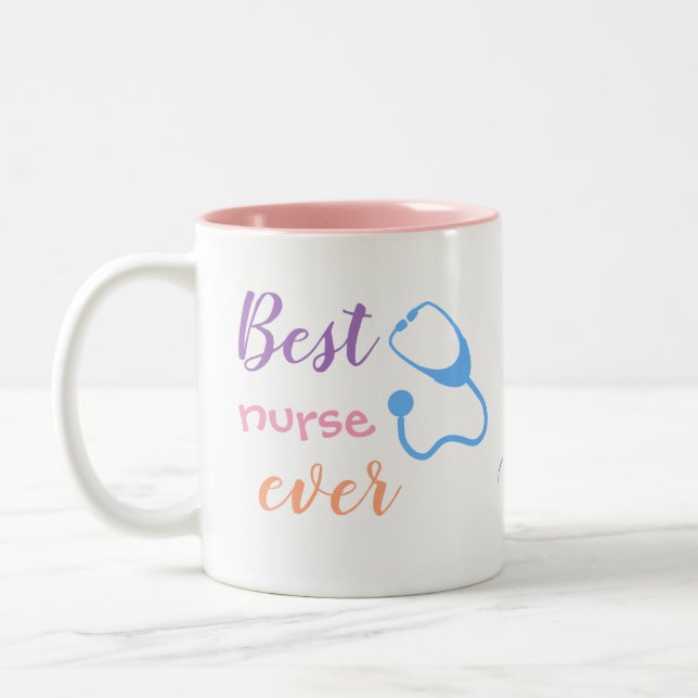 Mama der besten Krankenschwester je Zweifarbige Tasse (Links)
