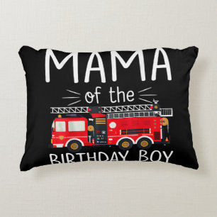 Mama der Birthday Boy Fire Truck Feuerwehrmann Dekokissen