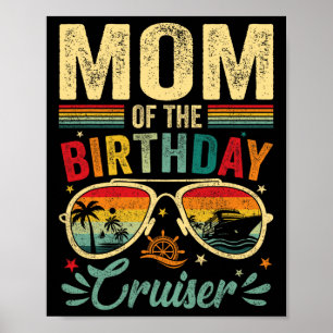 Mama der Birthday Cruiser Sungles Cruise Vintag Poster
