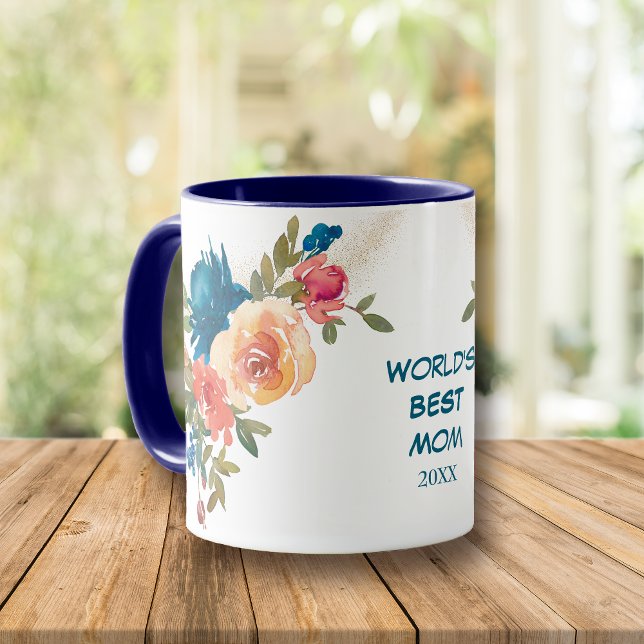 Mama der Blue Peach-Rose Tasse (Von Creator hochgeladen)