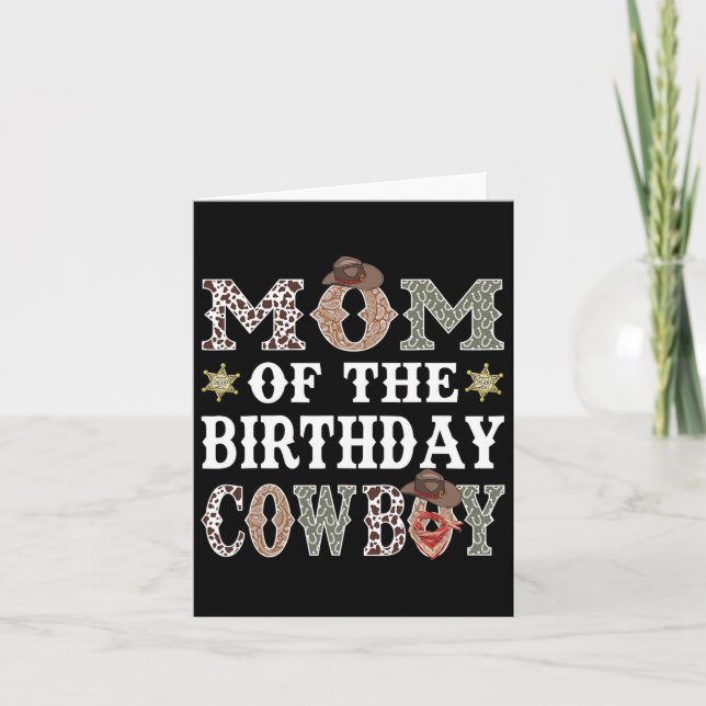 Mama der Cowboy-Rodeo-Mama Karte (Vorderseite)