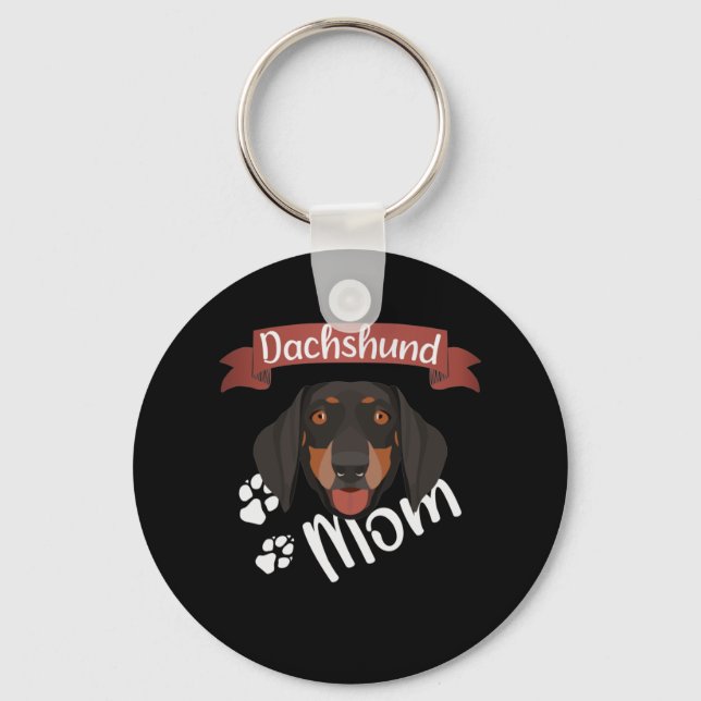 Mama der Dackel, Mama der Hunde Schlüsselanhänger (Vorderseite)