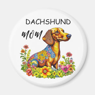 Mama der Dackel von niedlichen Cartoon Magnet