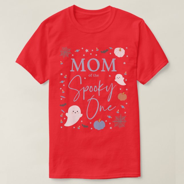 Mama der Frauen der Spooky One First Birthday Blue T-Shirt (Design vorne)