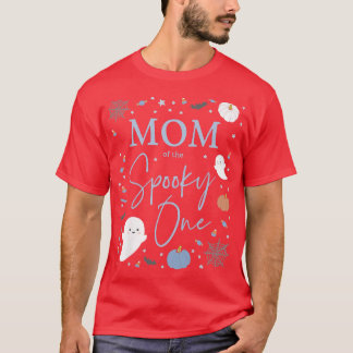 Mama der Frauen der Spooky One First Birthday Blue T-Shirt