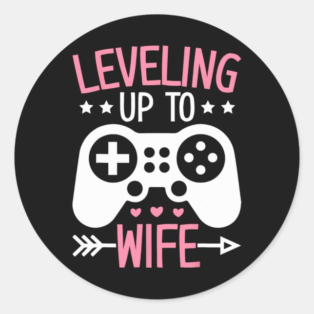 Mama der Gamer-Ehefrau bis zur Ehefrau-Gaming-Brid Runder Aufkleber (Vorderseite)
