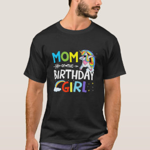 Mama der Geburtstagsmädchen Funny DABbing Einhorn  T-Shirt