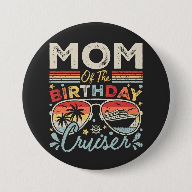 Mama der Geburtstagsrundfahrt Button (Vorderseite)