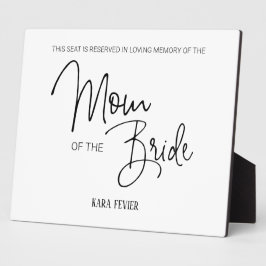 Mama der Gedenkstätte für Hochzeiten an der Braut Fotoplatte