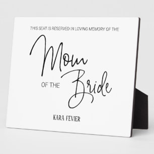 Mama der Gedenkstätte für Hochzeiten an der Braut Fotoplatte