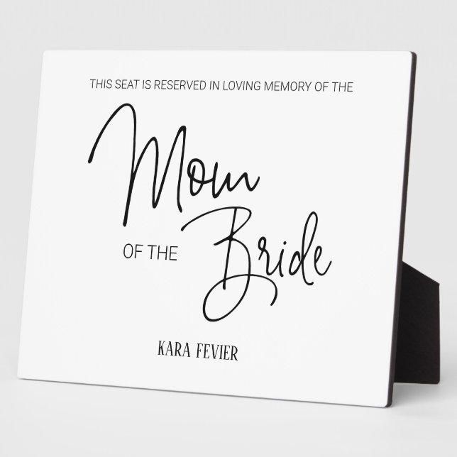 Mama der Gedenkstätte für Hochzeiten an der Braut Fotoplatte (Seite)