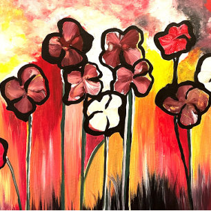 Mama der handbemalten Blume Tasche