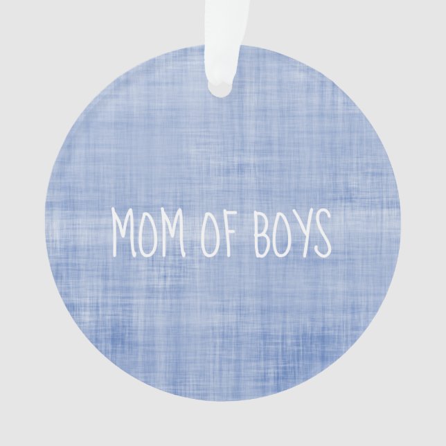 Mama der Jungen Liebe Herznamen Blauer Weißer Sake Ornament (Vorderseite)