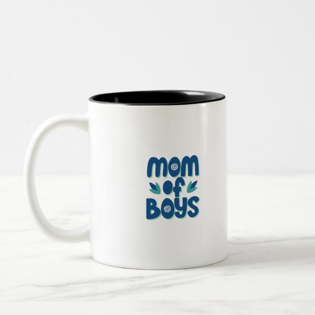 Mama der Jungen Zweifarbige Tasse (Links)