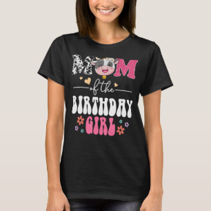 Mama der Jungtierfarm Groovy Floral Cow Farm A T-Shirt