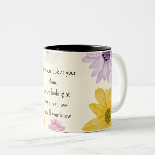 Mama der Kaffee-Tasse der reinsten Liebe Zweifarbige Tasse (VorderseiteRechts)