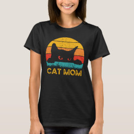 Mama der Katze - Retro Vintage Katze T-Shirt