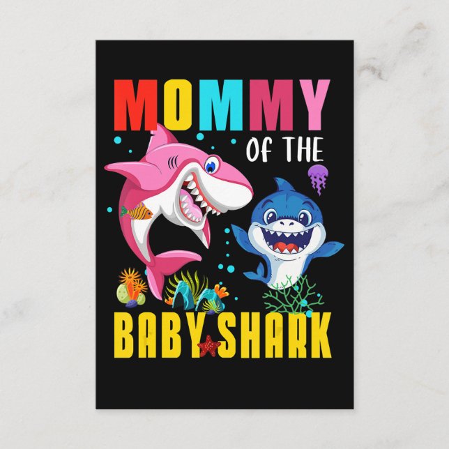 Mama der kleinen Haifisch-Funny-Geschenke Begleitkarte (Vorderseite)