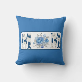 Mama der Mütter Day Blue Floral Kissen
