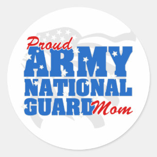 Mama der Nationalgarde Runder Aufkleber