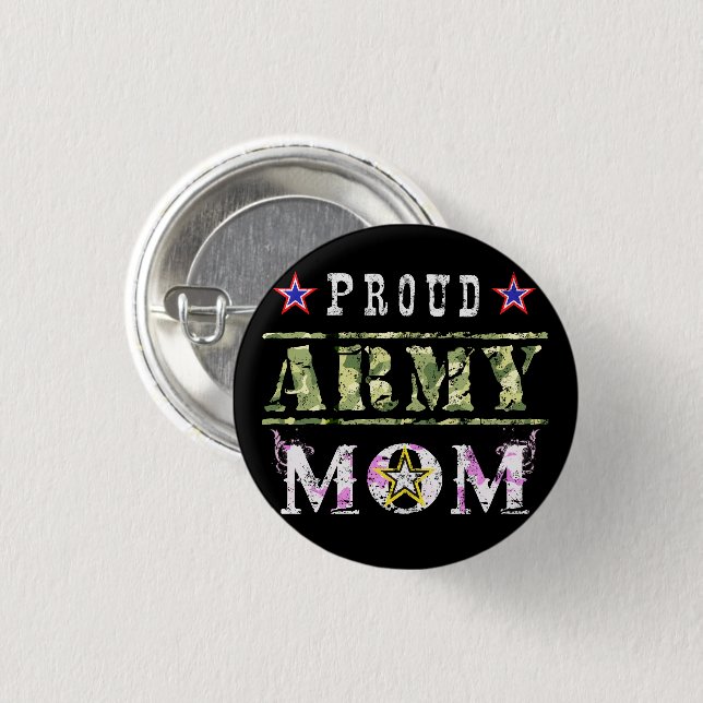 Mama der Proud-Armee Button (Vorne & Hinten)