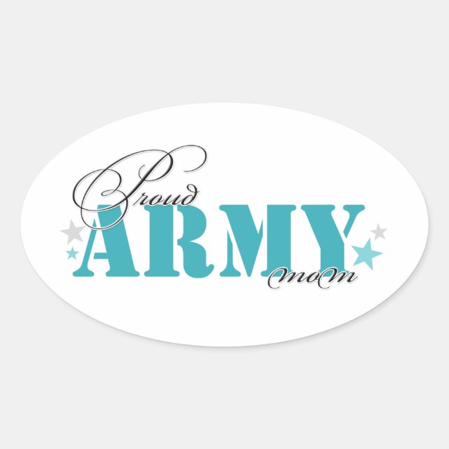 Mama der Proud-Armee Ovaler Aufkleber (Vorderseite)
