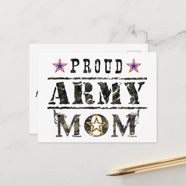 Mama der Proud-Armee Postkarte (Vorderseite/Rückseite Beispiel)
