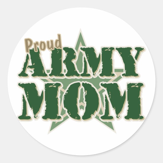 Mama der Proud-Armee Runder Aufkleber (Vorderseite)