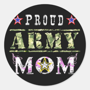 Mama der Proud-Armee Runder Aufkleber