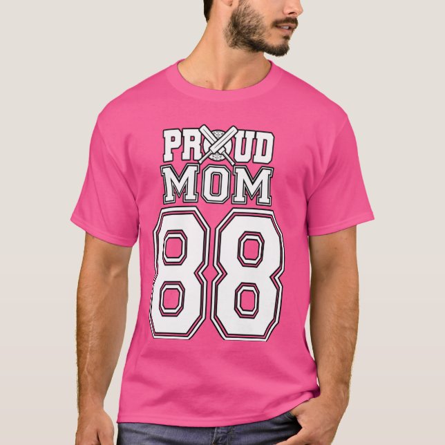 Mama der Proud Cricket Nummer 88 T-Shirt (Vorderseite)