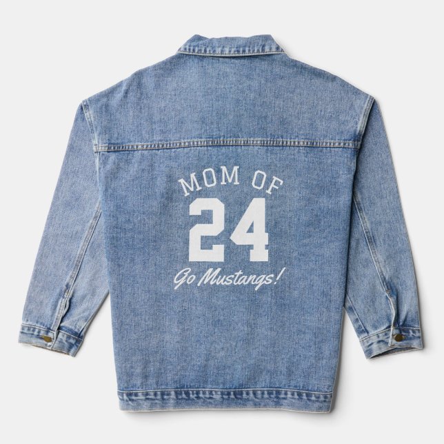 Mama der Spielernummer mit Mascot Jeansjacke (Rückseite)