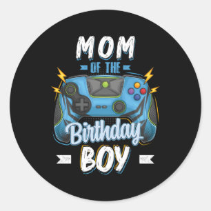 Mama der Video-Gamer-Py Runder Aufkleber