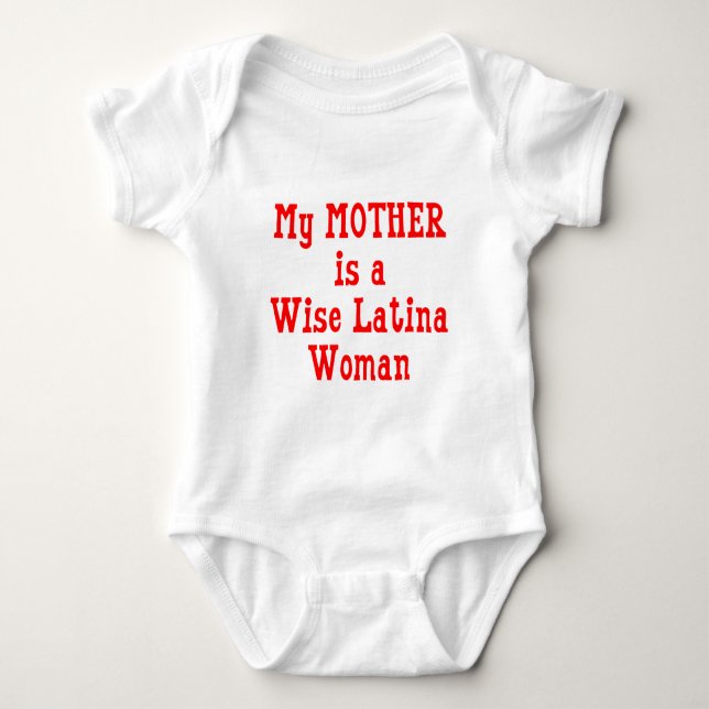 Mama der Weisen Latina (rot) Baby Strampler (Vorderseite)