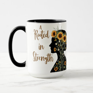 Mama der Wurzelkraft - blühende Silhouette Kunst Tasse