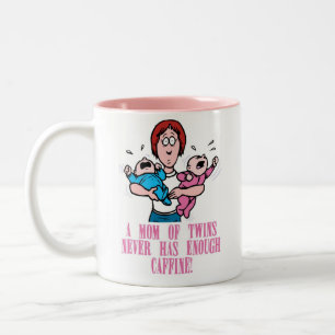 Mama der Zwillings-Kaffee-Tasse Zweifarbige Tasse