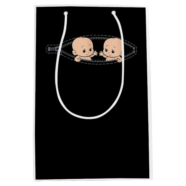 Mama der Zwillingsschwangerschaft Zwillinge Mama s Mittlere Geschenktüte (Vorderseite)