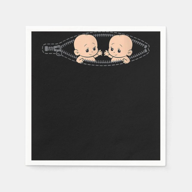 Mama der Zwillingsschwangerschaft Zwillinge Mama s Serviette (Vorderseite)